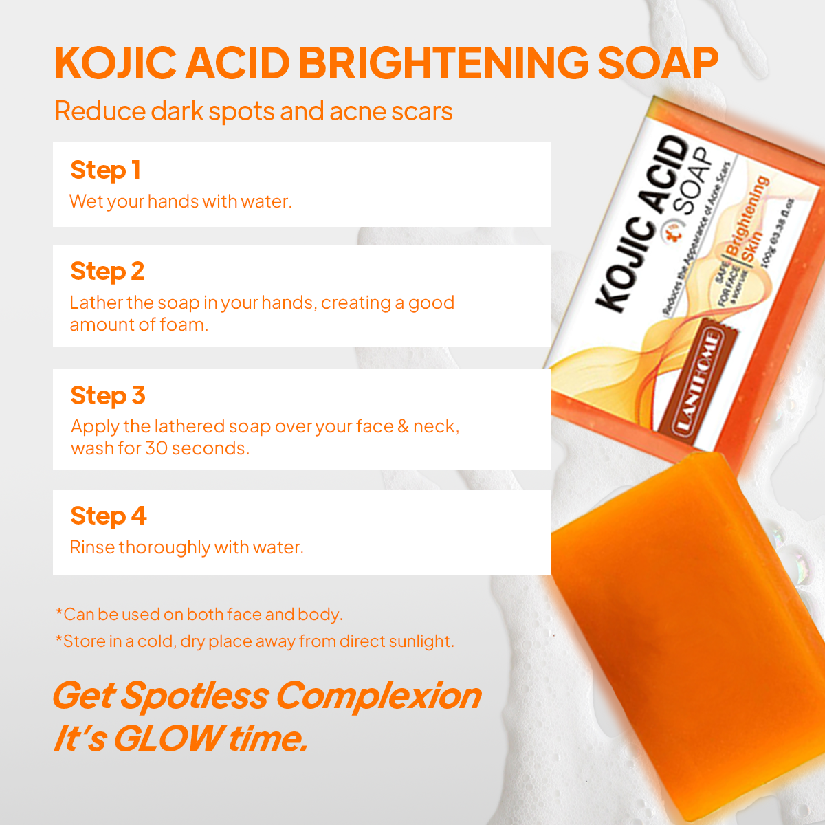 How to Use Kojic Acid Brightening Soap | Glo7 Skincare