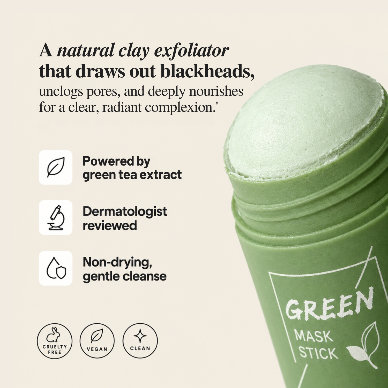 トリートメント 3-17 ダークグリーン Poreless Green Tea Mask Stick – Glo7