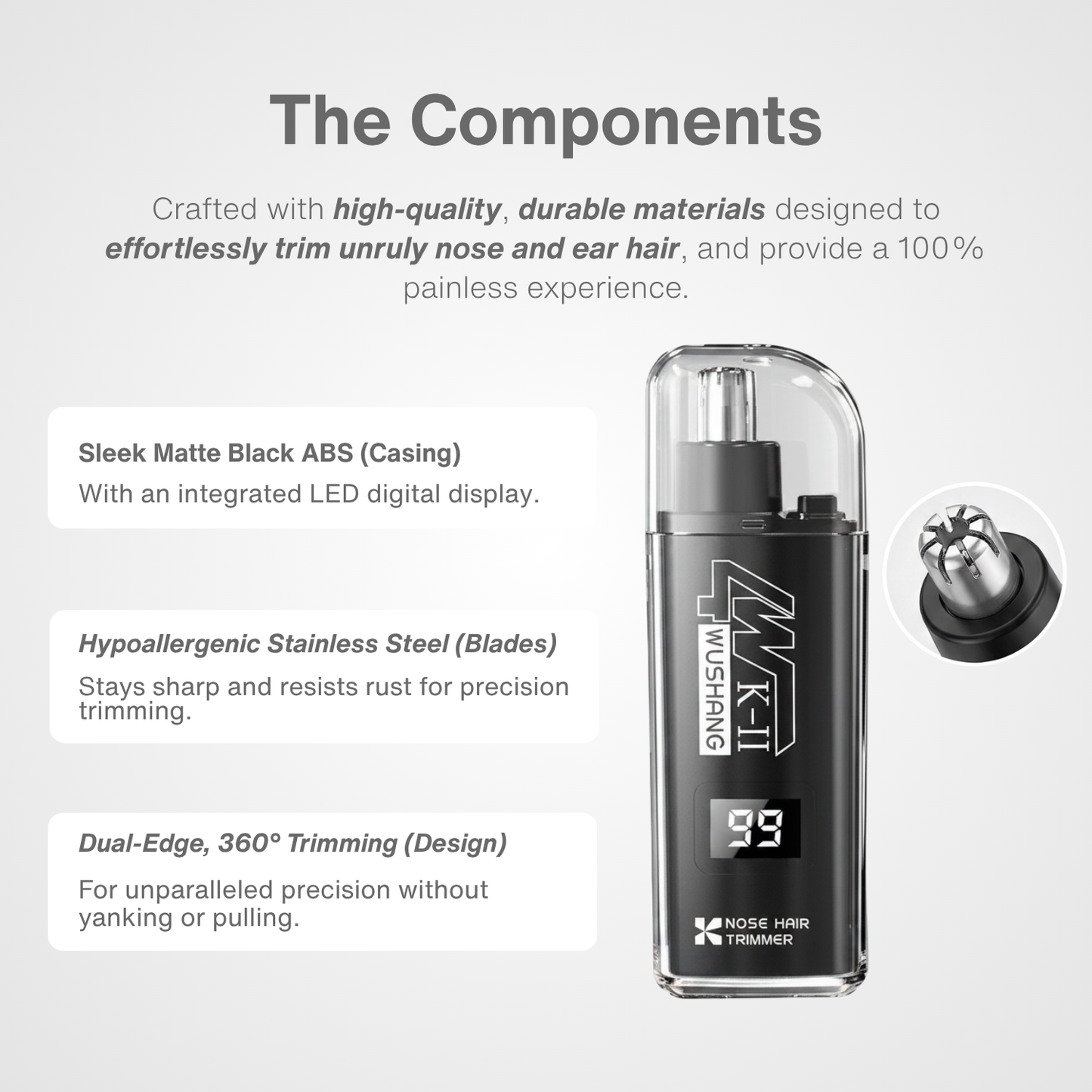 Edge Digital Nasal Hair Trimmer