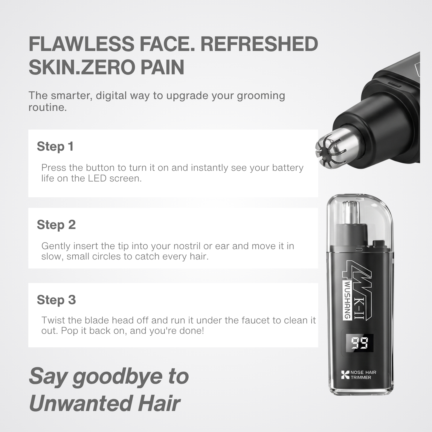 Edge Digital Nasal Hair Trimmer