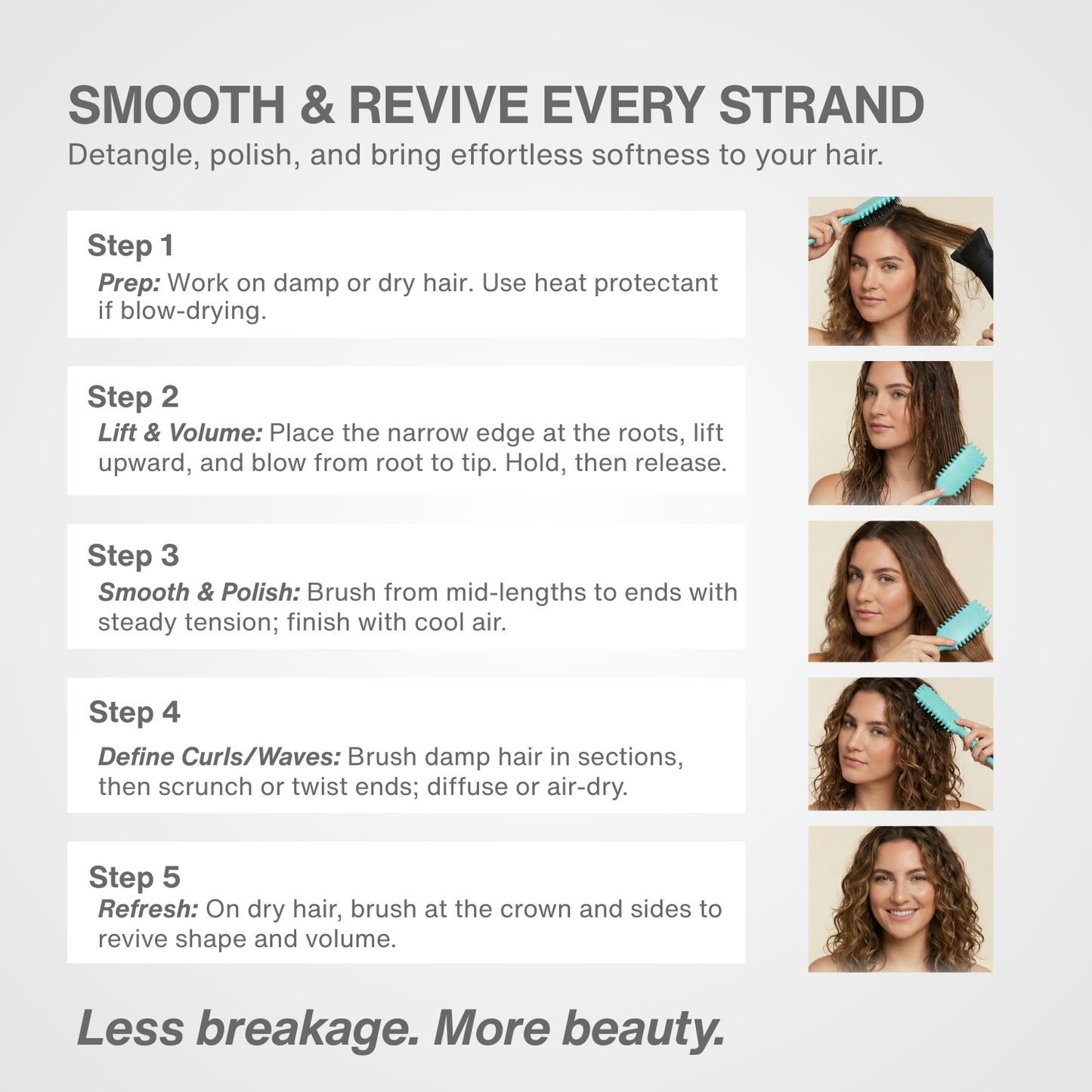 Hair Volumizer 5-in-1 Styling Brush