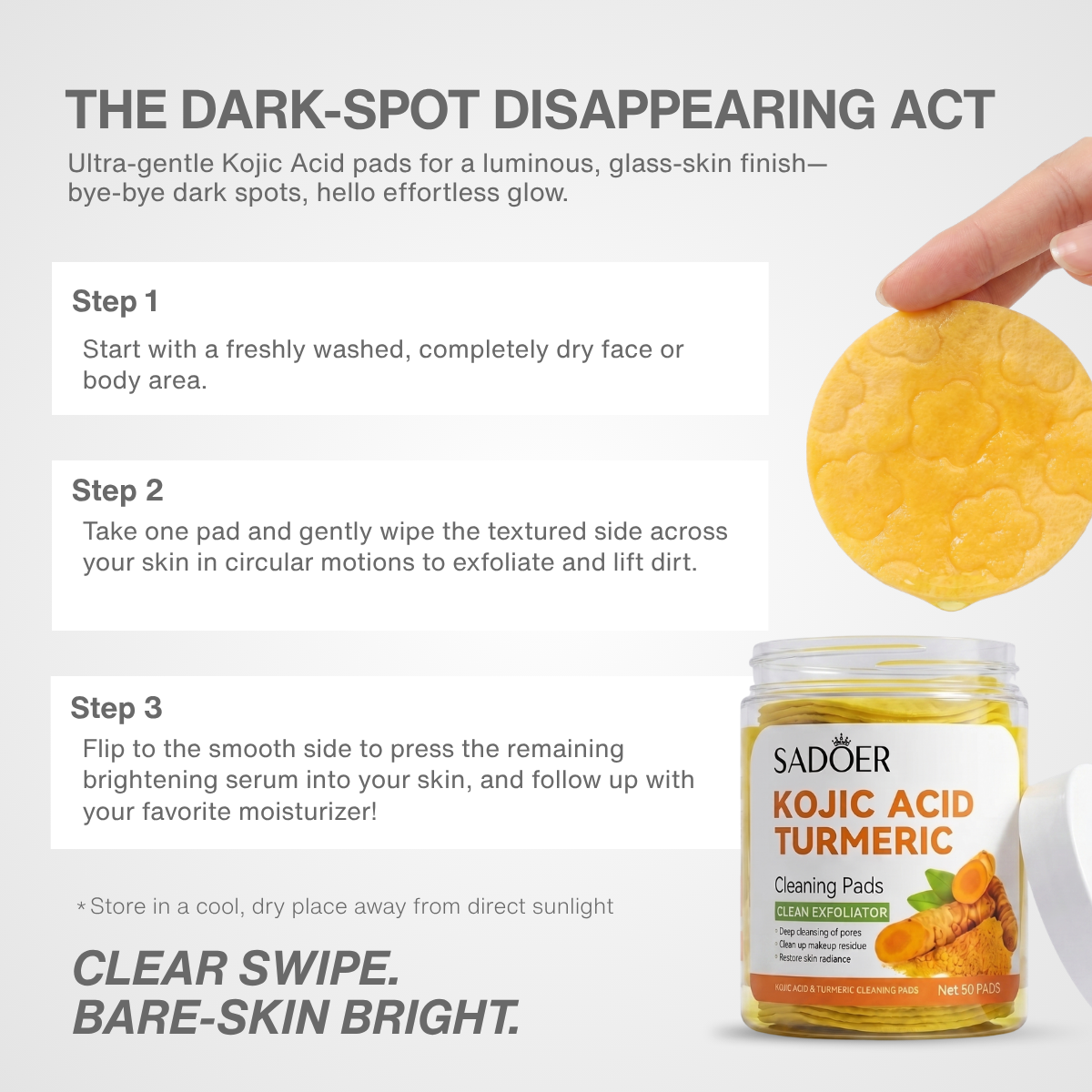 Tona Kojic Acid Toner Pads